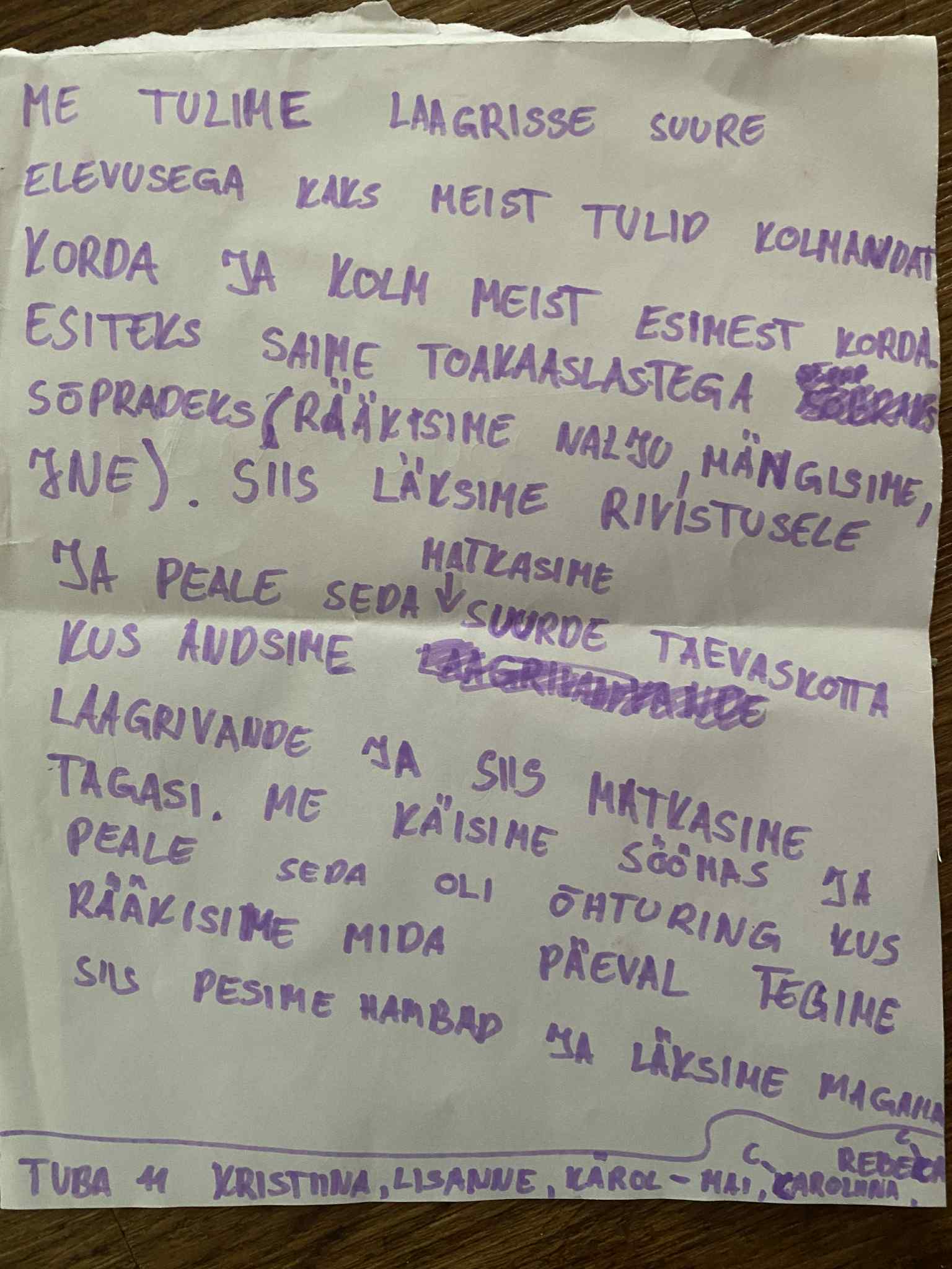 II laagrivahetus “Saabumis- ja tutvumispäev” 07.07.2025