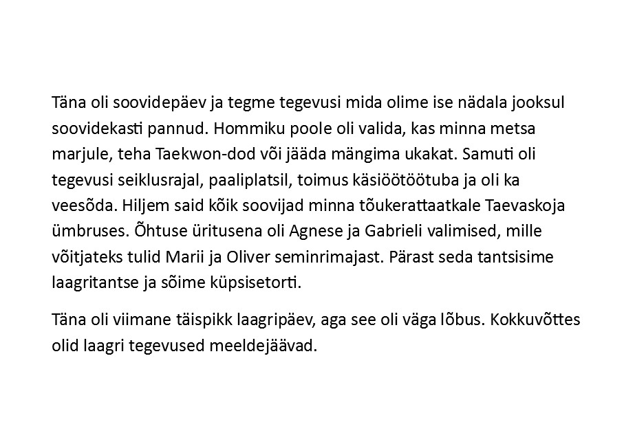 III laagrivahetus “Soovidepäev” 19.07.2025